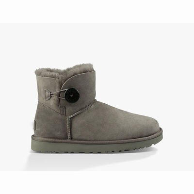 Botas UGG Mini Bailey Button II Mulher Cinzentas | PT-LXDMH